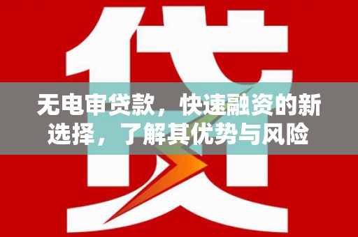 清河门无电审贷款，快速融资的新选择，了解其优势与风险