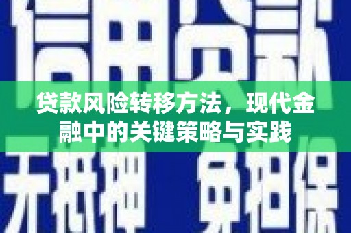 清河门贷款风险转移方法，现代金融中的关键策略与实践