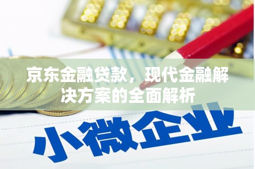 清河门京东金融贷款，现代金融解决方案的全面解析