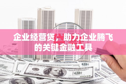清河门企业经营贷，助力企业腾飞的关键金融工具