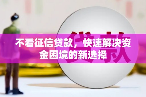 清河门不看征信贷款，快速解决资金困境的新选择