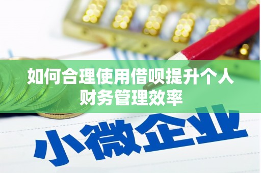 清河门如何合理使用借呗提升个人财务管理效率