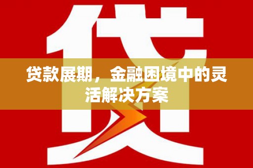 清河门贷款展期，金融困境中的灵活解决方案