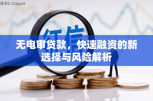 清河门无电审贷款，快速融资的新选择与风险解析