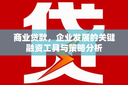 清河门商业贷款，企业发展的关键融资工具与策略分析