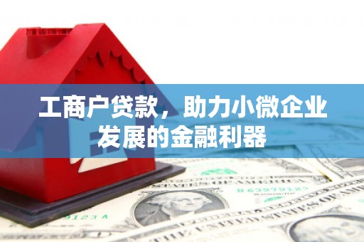 清河门工商户贷款，助力小微企业发展的金融利器