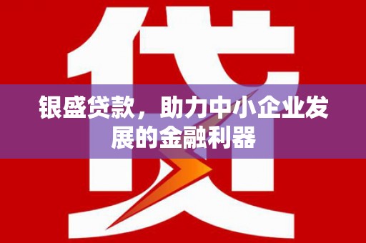 清河门银盛贷款，助力中小企业发展的金融利器