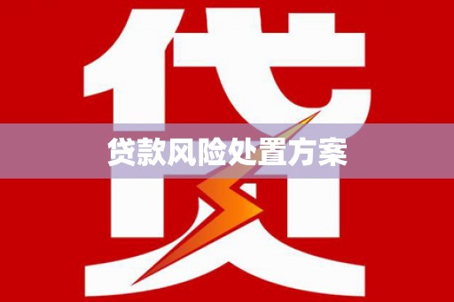清河门贷款风险处置方案