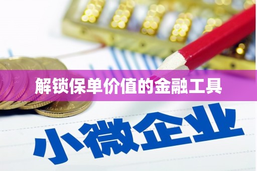 清河门解锁保单价值的金融工具